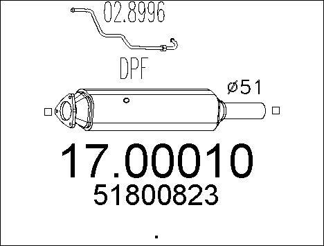 MTS 17.00010 - Сажевый / частичный фильтр, система выхлопа ОГ autosila-amz.com