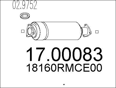 MTS 17.00083 - Сажевый / частичный фильтр, система выхлопа ОГ autosila-amz.com