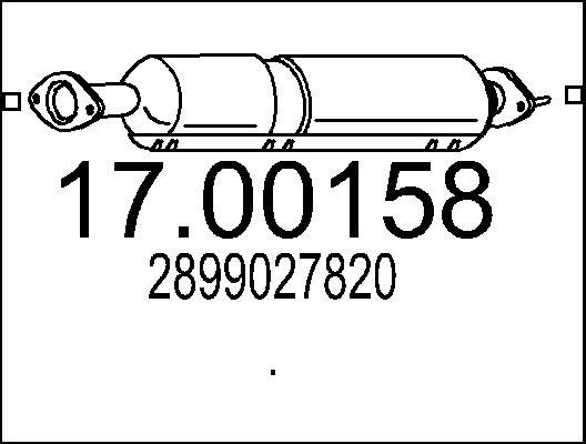 MTS 17.00158 - Сажевый / частичный фильтр, система выхлопа ОГ autosila-amz.com