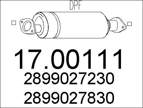 MTS 17.00111 - Сажевый / частичный фильтр, система выхлопа ОГ autosila-amz.com