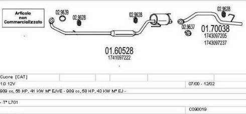 MTS C090019001388 - Система выпуска ОГ autosila-amz.com