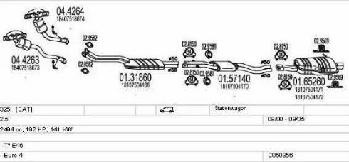 MTS C050356011303 - Система выпуска ОГ autosila-amz.com