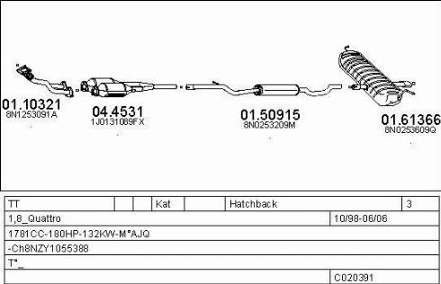 MTS C020391030226 - Система выпуска ОГ autosila-amz.com