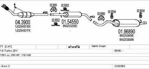 MTS C020362007201 - Система выпуска ОГ autosila-amz.com