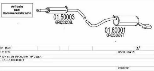 MTS C020388027214 - Система выпуска ОГ autosila-amz.com