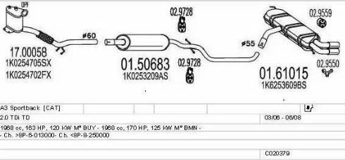 MTS C020379013563 - Система выпуска ОГ autosila-amz.com