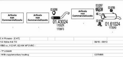 MTS C070565025191 - Система выпуска ОГ autosila-amz.com