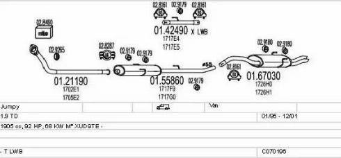 MTS C070196001127 - Система выпуска ОГ autosila-amz.com