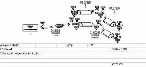 MTS C070185001116 - Система выпуска ОГ autosila-amz.com