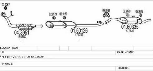 MTS C070393008987 - Система выпуска ОГ autosila-amz.com