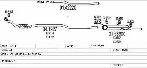 MTS C070313001259 - Система выпуска ОГ autosila-amz.com