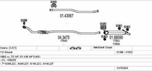 MTS C070294001236 - Система выпуска ОГ autosila-amz.com