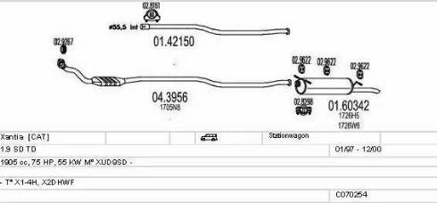 MTS C070254001192 - Система выпуска ОГ autosila-amz.com