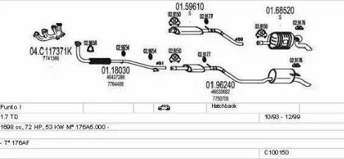 MTS C100150012860 - Система выпуска ОГ autosila-amz.com