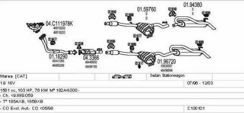 MTS C100101012811 - Система выпуска ОГ autosila-amz.com