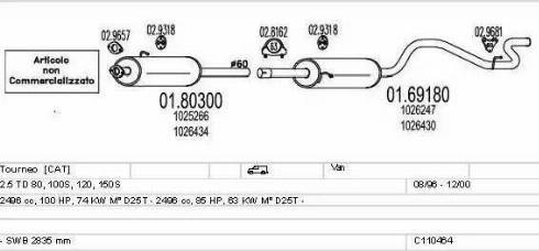 MTS C110464009561 - Система выпуска ОГ autosila-amz.com