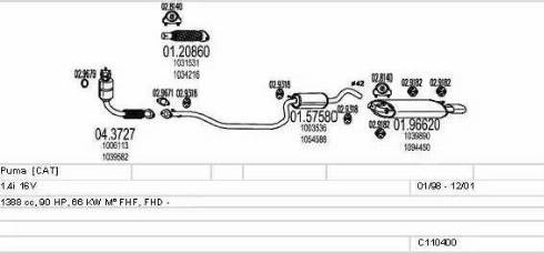 MTS C110400003373 - Система выпуска ОГ autosila-amz.com