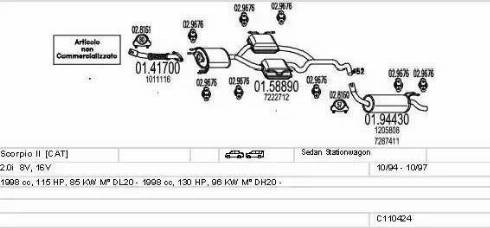 MTS C110424009518 - Система выпуска ОГ autosila-amz.com