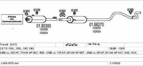 MTS C110529009143 - Система выпуска ОГ autosila-amz.com