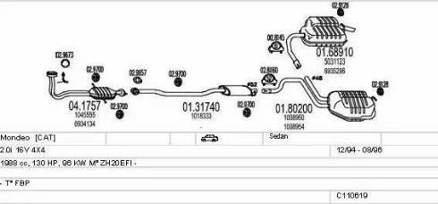 MTS C110619008212 - Система выпуска ОГ autosila-amz.com