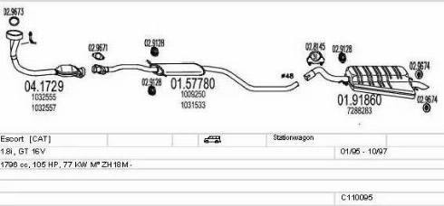 MTS C110095003801 - Система выпуска ОГ autosila-amz.com