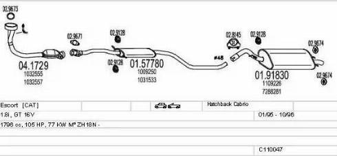 MTS C110047003750 - Система выпуска ОГ autosila-amz.com