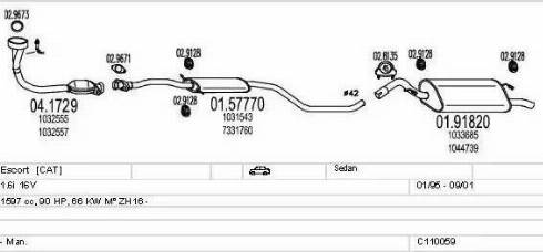 MTS C110059003762 - Система выпуска ОГ autosila-amz.com