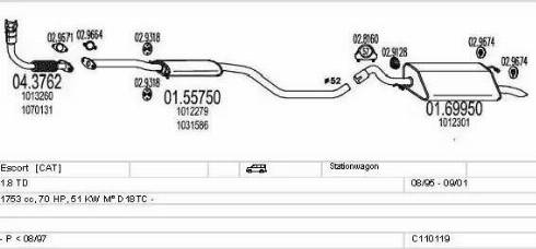 MTS C110119003826 - Система выпуска ОГ autosila-amz.com