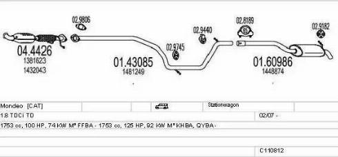 MTS C110812015773 - Система выпуска ОГ autosila-amz.com