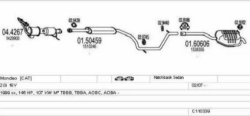 MTS C110339003304 - Система выпуска ОГ autosila-amz.com