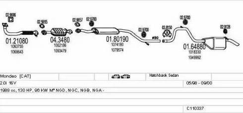 MTS C110337003302 - Система выпуска ОГ autosila-amz.com