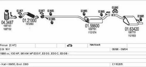 MTS C110205003919 - Система выпуска ОГ autosila-amz.com