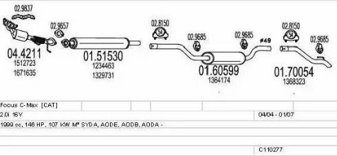 MTS C110277004017 - Система выпуска ОГ autosila-amz.com