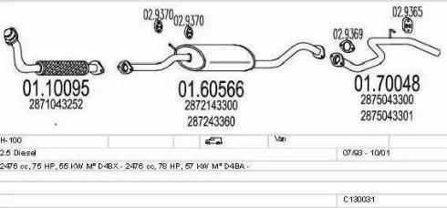 MTS C130031002778 - Система выпуска ОГ autosila-amz.com