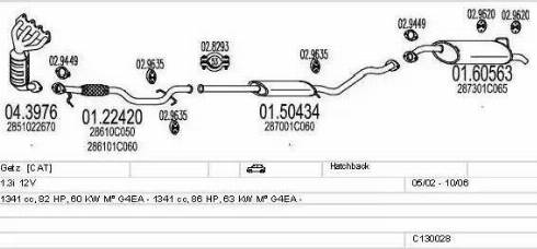 MTS C130028002773 - Система выпуска ОГ autosila-amz.com