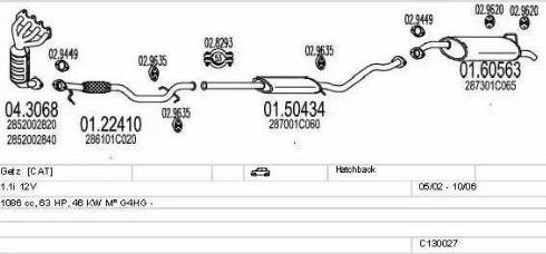 MTS C130027002772 - Система выпуска ОГ autosila-amz.com