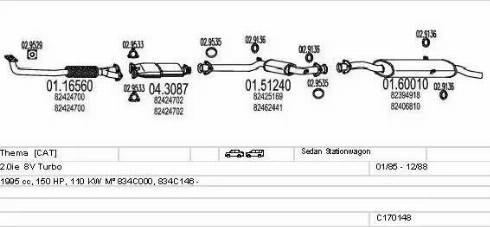 MTS C170148008499 - Система выпуска ОГ autosila-amz.com