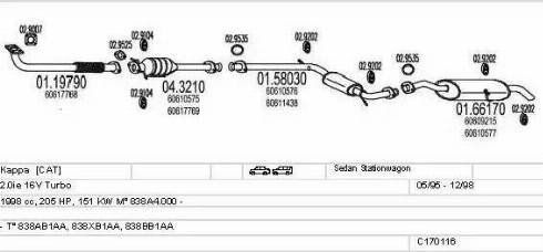 MTS C170116009619 - Система выпуска ОГ autosila-amz.com