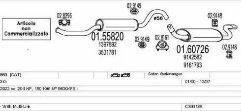 MTS C390138002301 - Система выпуска ОГ autosila-amz.com