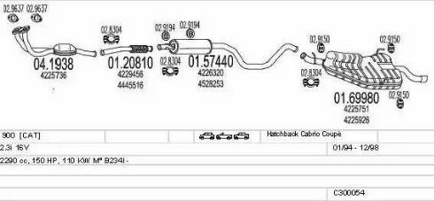 MTS C300054003640 - Система выпуска ОГ autosila-amz.com