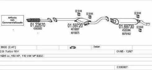 MTS C300087003676 - Система выпуска ОГ autosila-amz.com