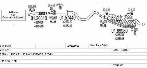 MTS C300100009633 - Система выпуска ОГ autosila-amz.com