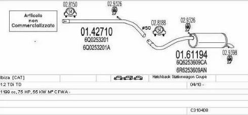 MTS C310408024020 - Система выпуска ОГ autosila-amz.com