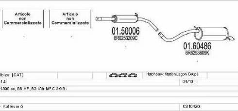 MTS C310426028286 - Система выпуска ОГ autosila-amz.com