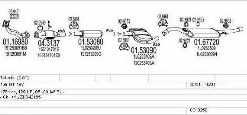 MTS C310250006488 - Система выпуска ОГ autosila-amz.com