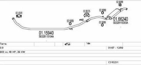 MTS C310231006469 - Система выпуска ОГ autosila-amz.com