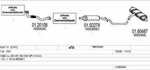 MTS C380940028508 - Система выпуска ОГ autosila-amz.com