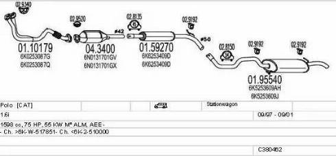 MTS C380462001650 - Система выпуска ОГ autosila-amz.com