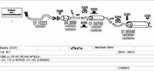 MTS C380003002791 - Система выпуска ОГ autosila-amz.com