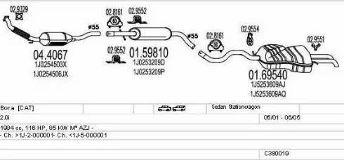 MTS C380019002811 - Система выпуска ОГ autosila-amz.com